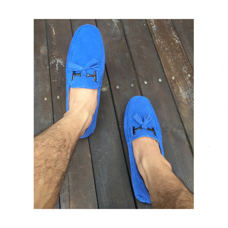 2024 Mens Korean Version Suede Leather Lazy Loafers for Men Social Youth Autumn Genuine Leather Student Shoes 241225