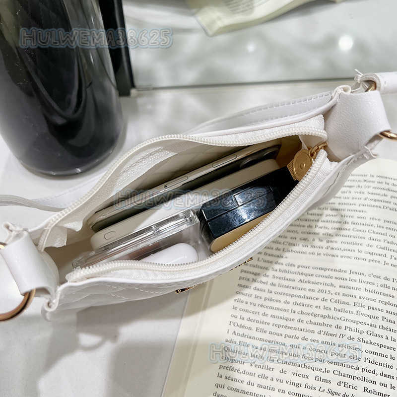 Small Bag Women Embroidered Rhombus Underarm Bag 2025 New Ladies Casual Fashion Handheld Shoulder Bag H250804