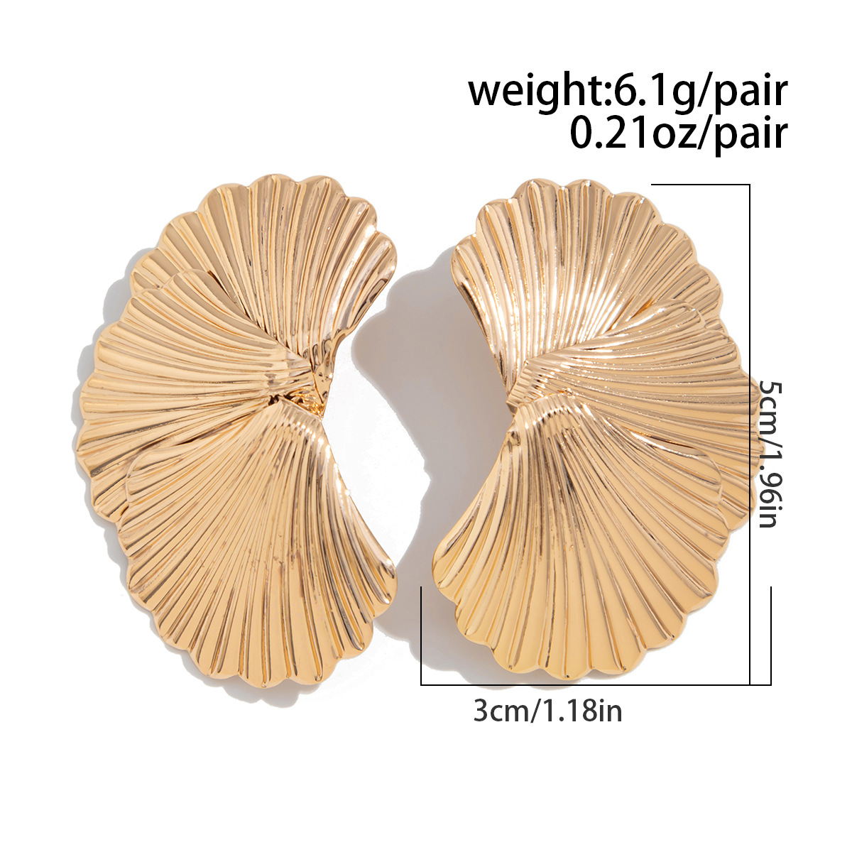 Ocean Inspired Metal Shell Earrings with Premium Textured Design Bold Statement Women Jewelry Versatile New Arrival