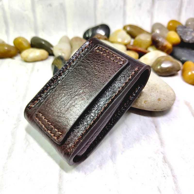 1652C Genuine Leather Car Key Case on Belt Pack Car Key Holder Waist Bag Keys Wallet Pouch Organizer Sheath G250802