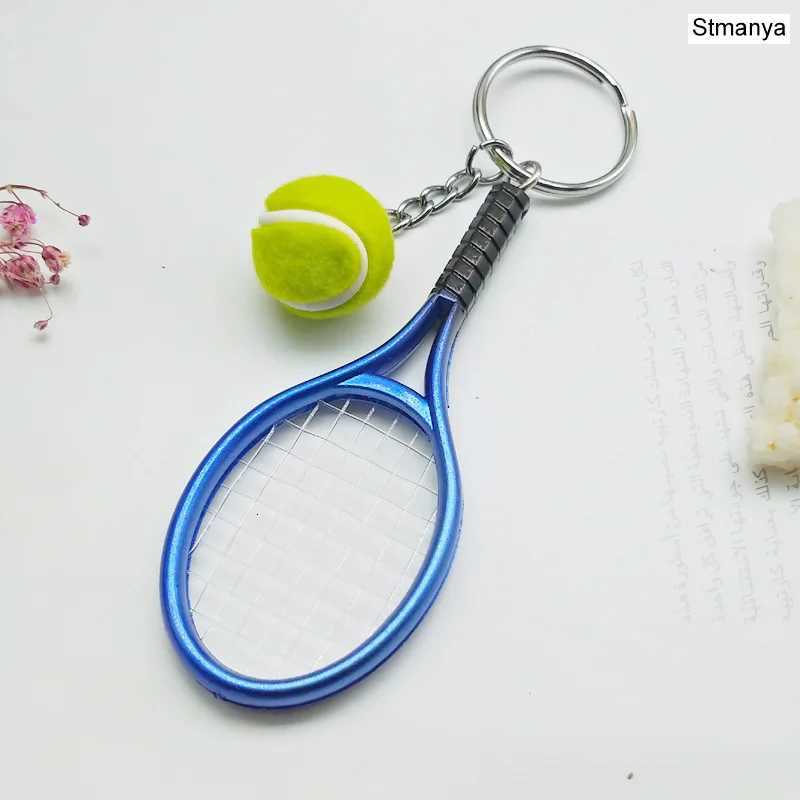 Hot Sale Mini Tennis Racket Pendant Keychain Keyring Key Chain Ring Finder Holder Accessories for Lovers Day Gifts #17162 G250802
