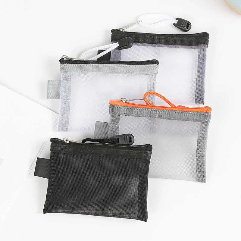Zipper Pouch Traveling Small Coin Wallet Mini Mesh Coin Bags Money Earphone Data Cable Storage Bags Bus ID Credit Card Holder G250802