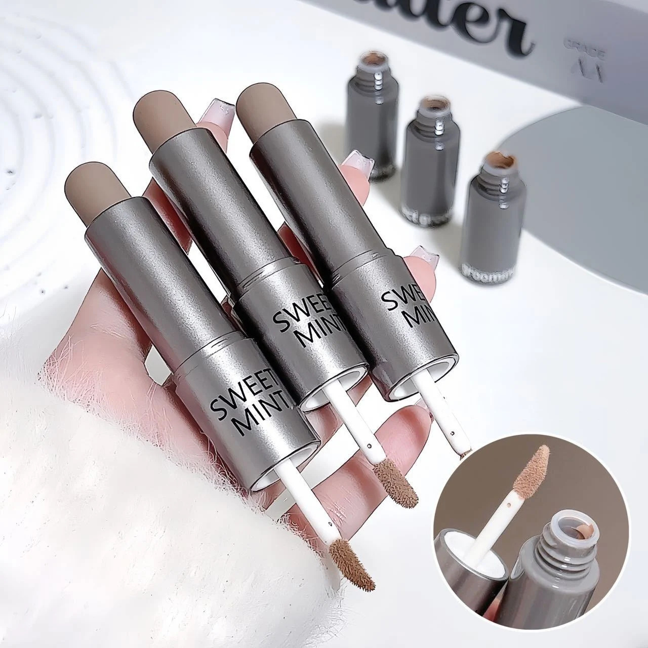 Double-ended Moisturizing Matte Concealer Contour Stick Smooth Lasting 3D Nose Shadow Waterproof Face Bronzer Contour Makeup 250730