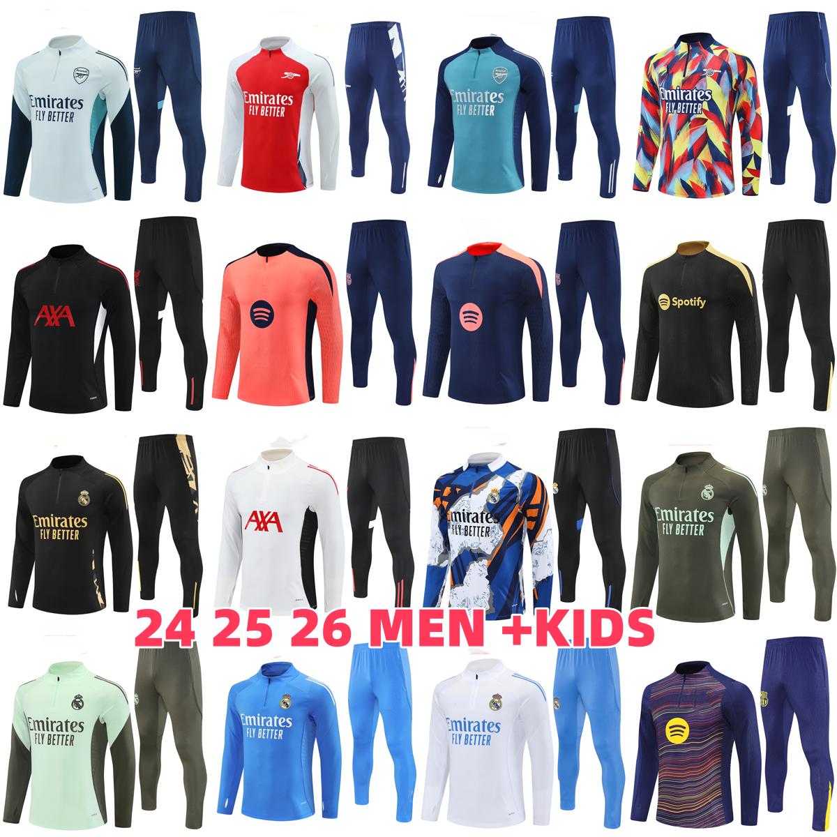 2025 2026 football tracksuit Men and kids football kit 25 26 soccer tracksuits Training jogging Survetement Foot chandal