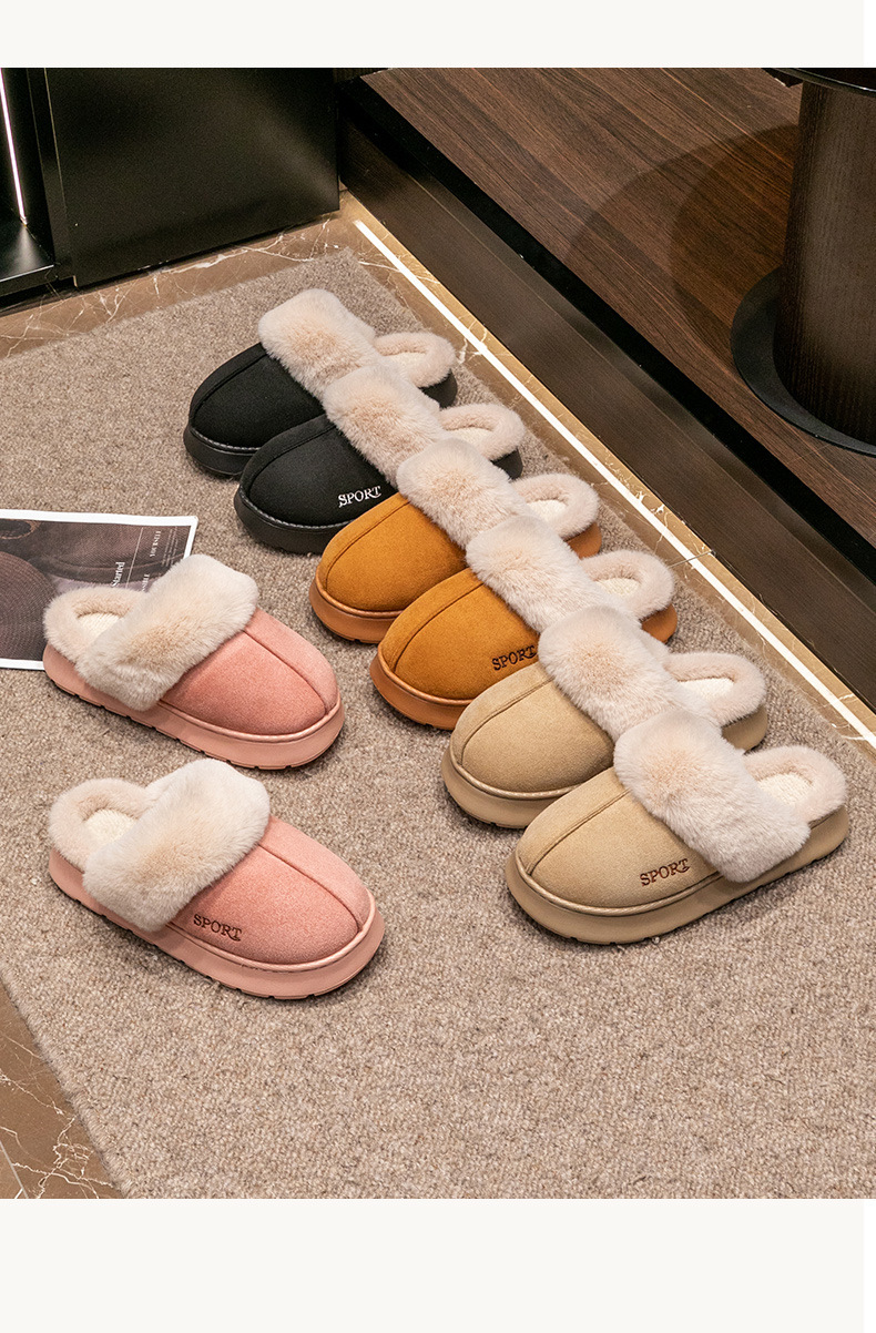 2025 New Women's Thick Soled Cotton Slippers Outdoor Indoor Use Winter Non Slip Warm Suitable For In Spring And Autumn Also Post - Partum Women