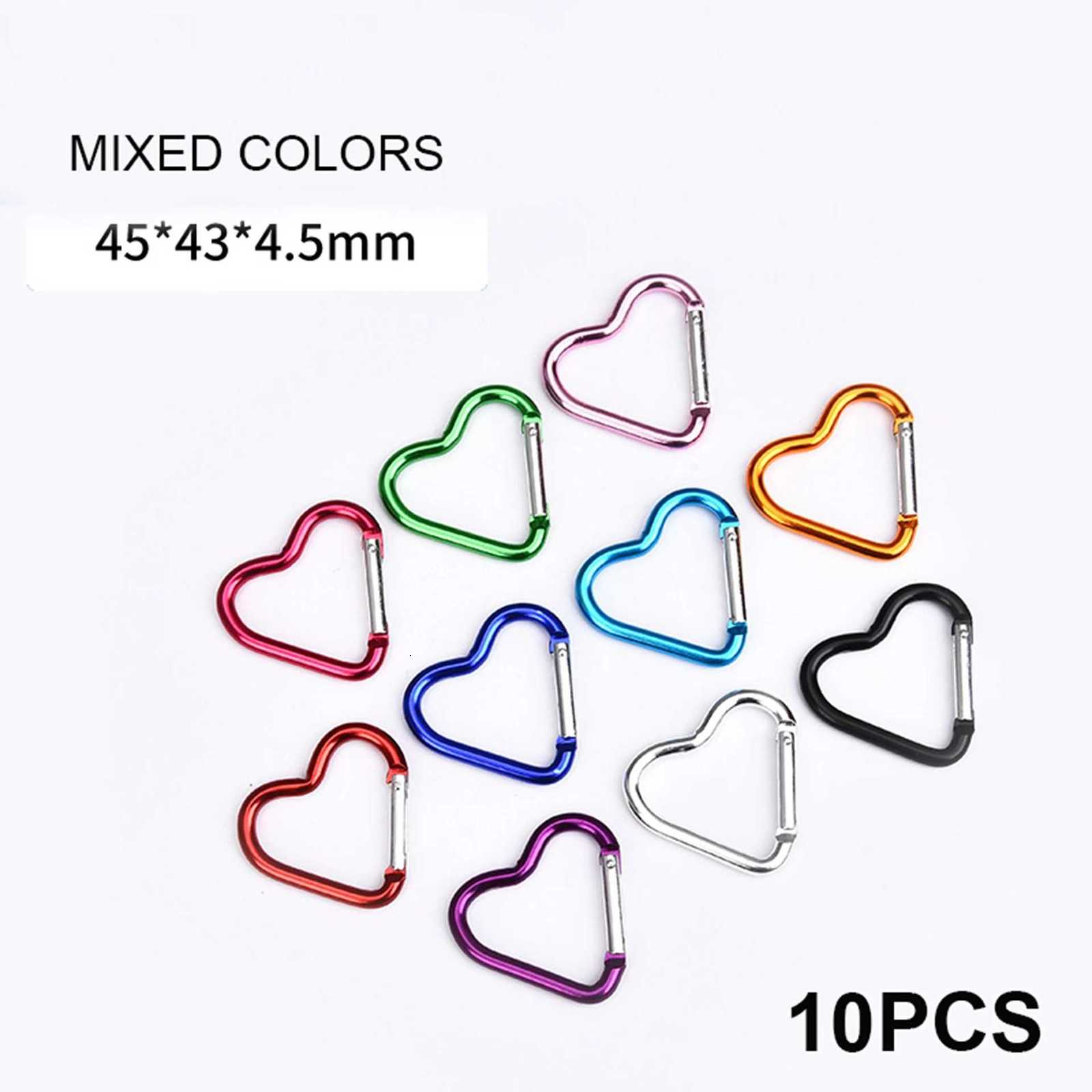 10PCS Small S Type D Gourd Round Star Heart Shaped 5cm Carabiner Set 10pcs Hook Clips Keychain G250802