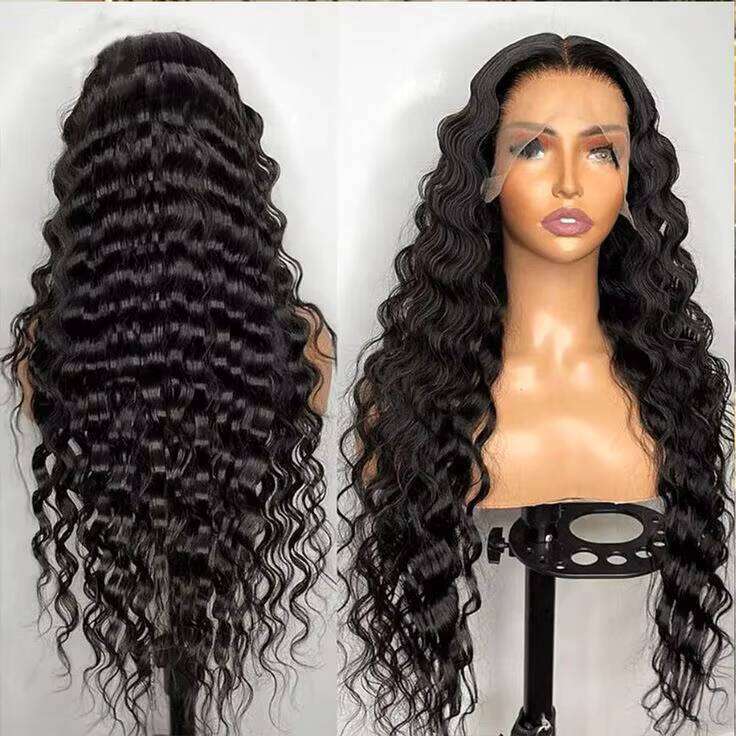 Human Hair Wigs Remy 13x4 Lace Wig 8''-30'' Colored Curly Pre Plucked Deep Wave Brazilian Ginger Orange Long