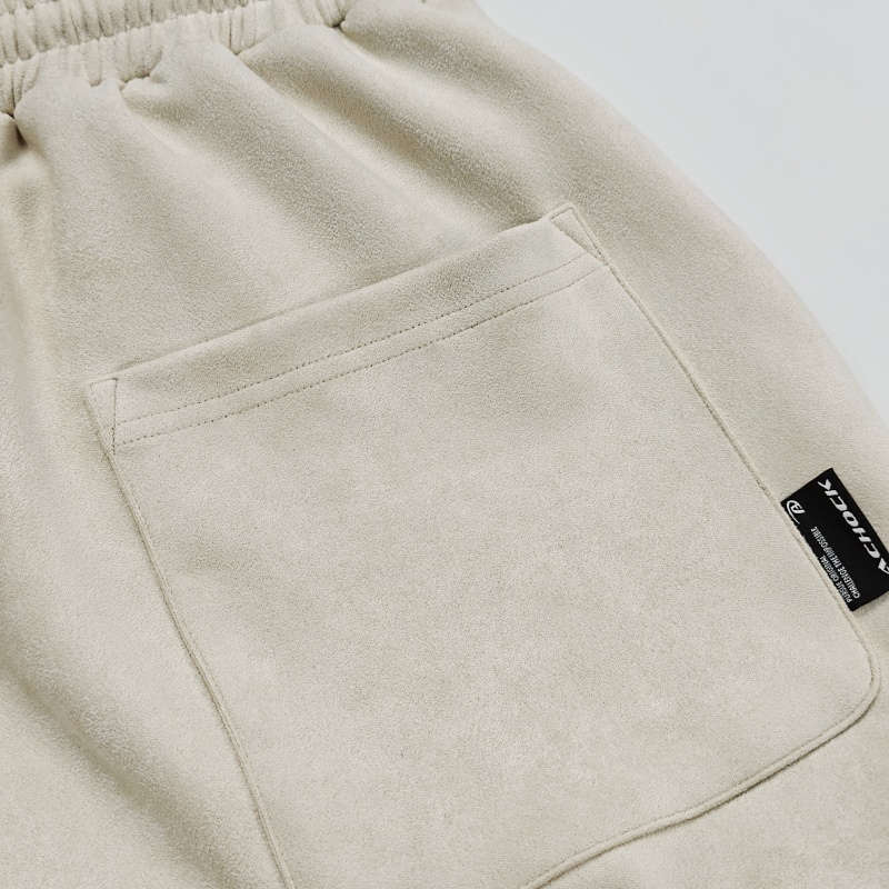 Men's Spring/Summer Ankle Length Pure Cotton Pants with Customizable Colors and Designs - Comfy Elastic Waistband Leg drawstring design