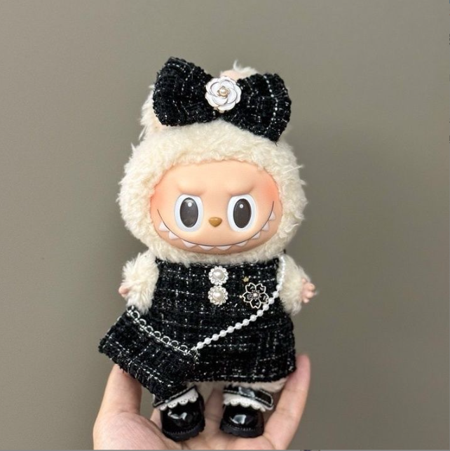 17cm Doll's Adorable Dress - up Casual Outfit Set: Skirt and Clothing for Plush Dolls