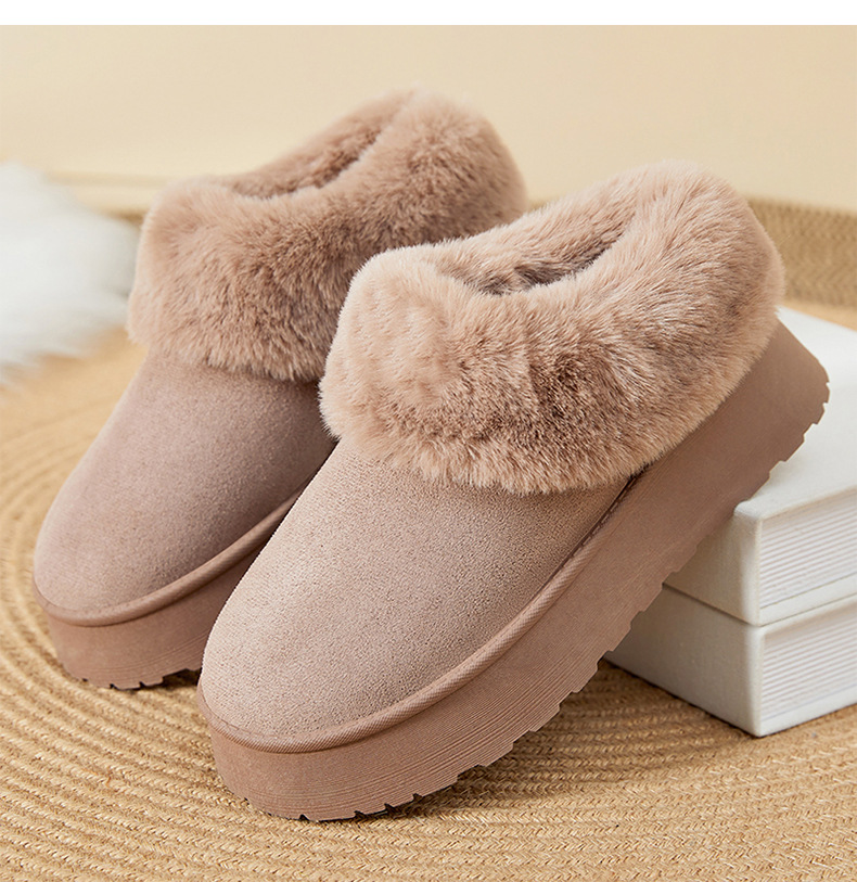 Women's New Styles For Autumn Winter 2025 Snow Boots Leisure And Thick Soled Bread Fleece - Lined Warm Cotton Shoes