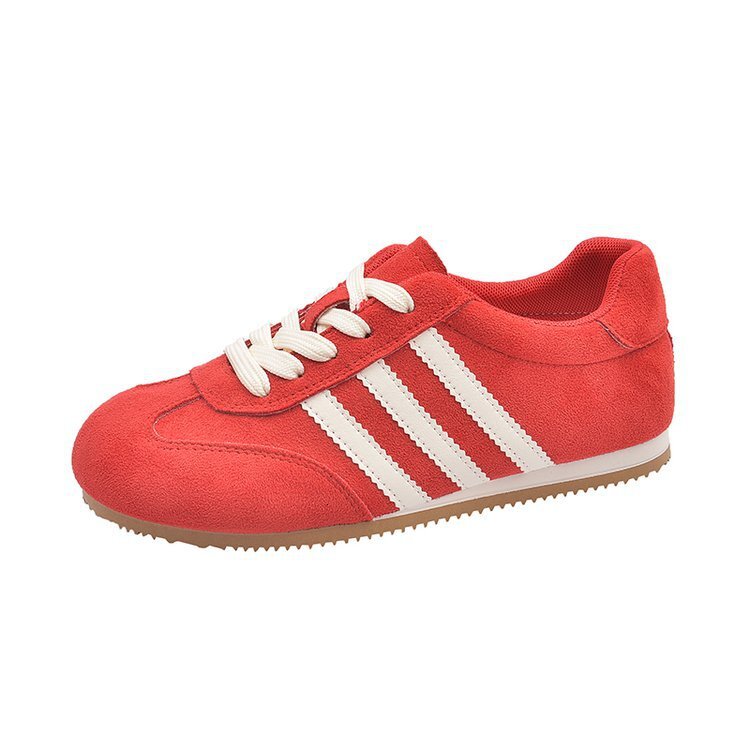Red German Training for Women, White Sneakers, 2025 New Casual Board Shoes, Sports Thick-Soled Agan Shoes ddmythur