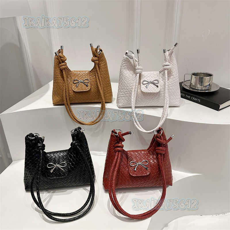 Large Capacity Casual Underarm Bag 2025 New Solid Color Fashion Style Simple Bowknot Single Shoulder Crossbody Womens Bag H250804