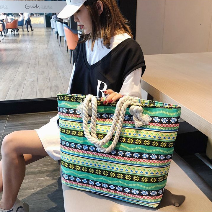 Free Shipping Designer Luxury New Canvas Bag Women's Shoulder Handbag Simple Versatile Large Capacity Jute Shopping Bag Beach Bag Casual Bag