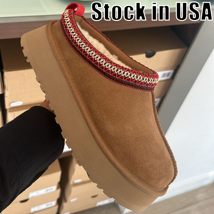 Tazz Slipper Tasman Slippers Woman Platform Flats Slides Black Chestnut Designer australia Boots Fur Classic winter Mini Loafers australian Booties