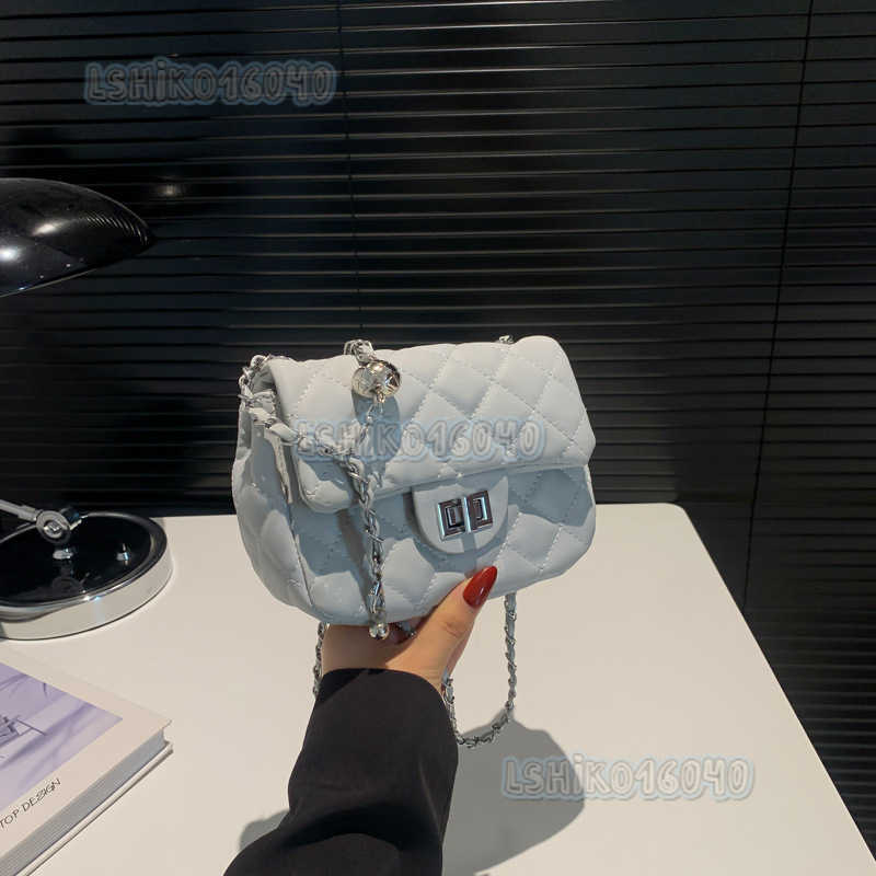 2025 New Fashion Diamond Chain Crossbody Bag Single Shoulder Black White Pink Silver H250804