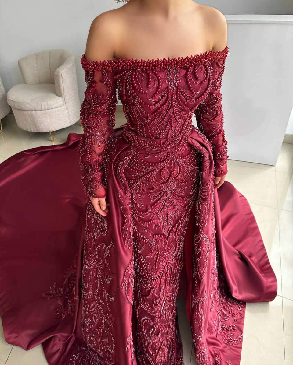 Elegant Exclusive Luxury Evening Gowns 2025 Custom Made Long Sleeve Mermaid Prom Party Dresses For Unforgettable Moments vestido de novia