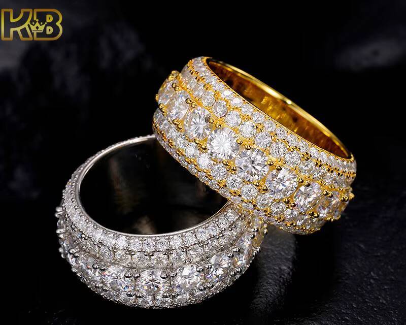 Hip Hop Ring Moissanite Diamond 925 Sterling Silver Iced Out Champion Style Luxury Jewelry for Men Women