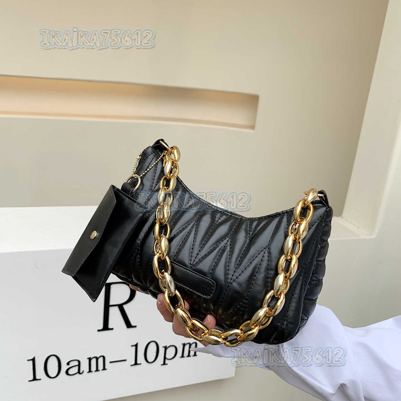 2025 New Trendy Fashion High-end Quilted Embroidery Single-shoulder Dumpling Bag Chain Underarm Bag Bag Womens Bag H250804