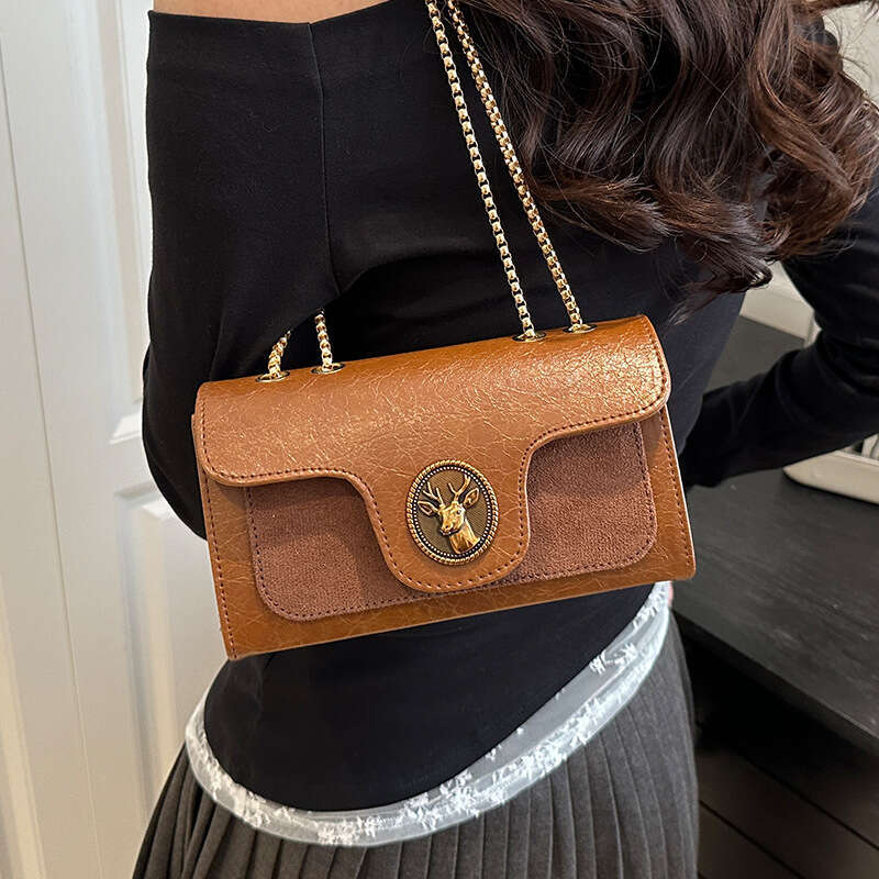 DHessentials Women's Crossbody 2025 Summer New Chain Square Fashion Casual Simple Chanel Style Quilted Small Bag