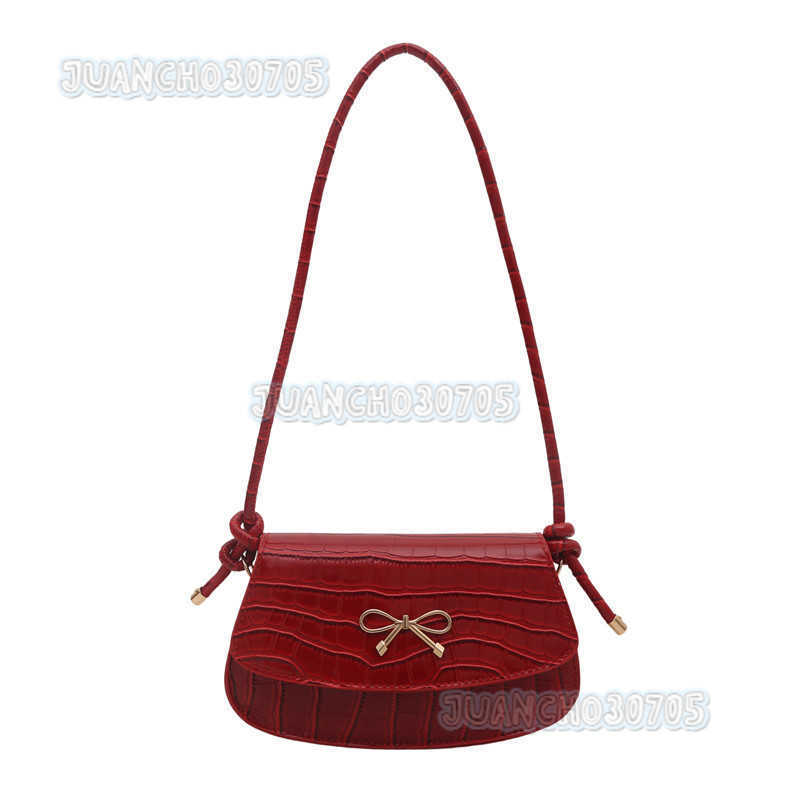 Textured Trendy Solid Color Bowknot Single Shoulder Bag for Women Sweet 2025 New Casual Light Luxury Crossbody Bag H250804