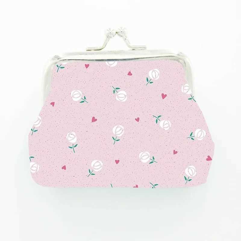 New Leather Coin Purse Women Floral Mini Change Purses Kids Coin Pocket Wallets Earphone Key Card Holder Wallet Bag Pouch G250802