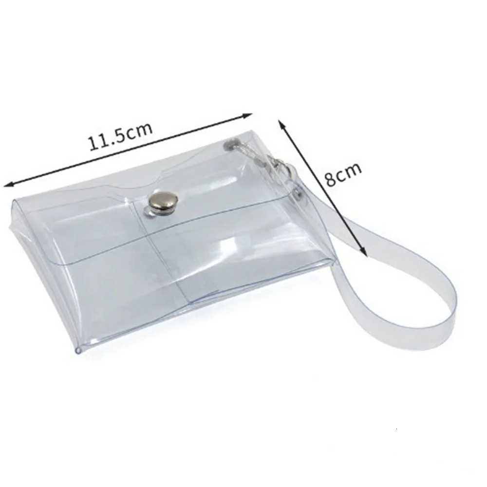 PVC Transparent Coin Purses Card Case Fashion Waterproof ID Credit Card Holder Mini Wallet for Girls Lipstick Change Makeup Bag G250802