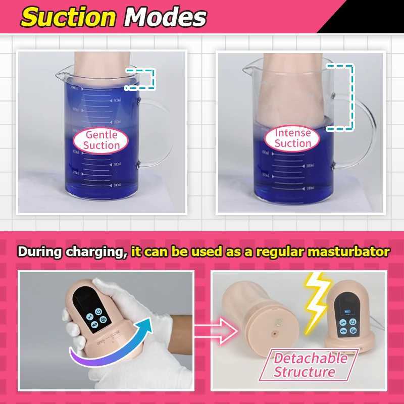 YUU Aixi Machine Lady Sucking Masturbator Cup Electric Onahole Artificial Vagina Masturbation Vibrating Adults Sex Toys for Men XJ250804
