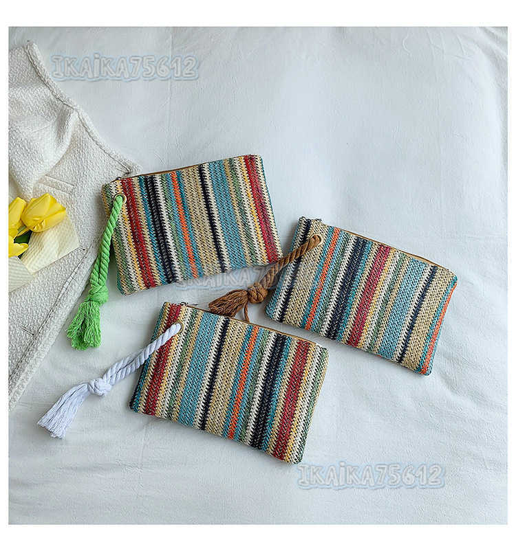 2025 Summer Rainbow Simple Style Geometric Print Handbag Tote Bag Printed Canvas Bag Small Womens Bag H250804