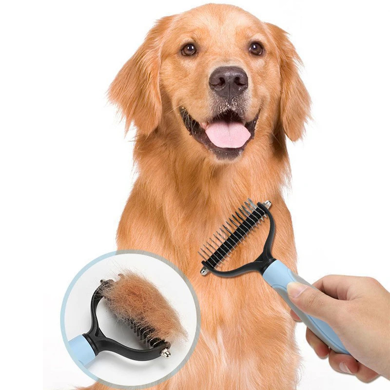 Professional Pet Deshedding Brush Dog Cat Grooming Tool Hair Fur Remover Undercoat Knot Cutter Comb for Puppy Shedding Supplies 250729