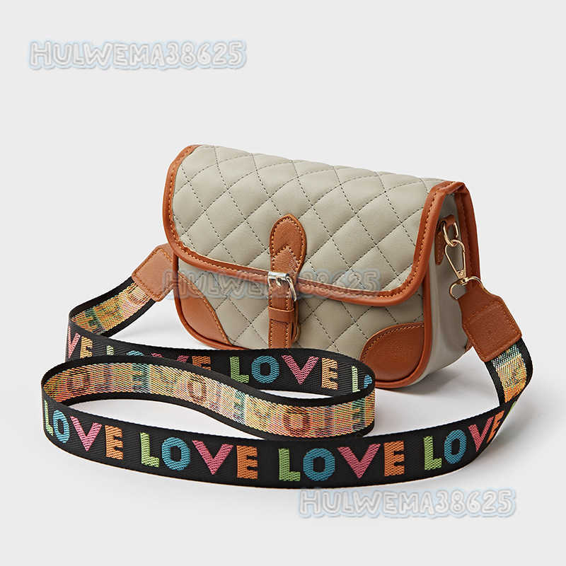Womens Small Square Bag 2025 Summer New Fashion Embroidered Plaid Shoulder Bag Letter Chain Crossbody Bag H250804