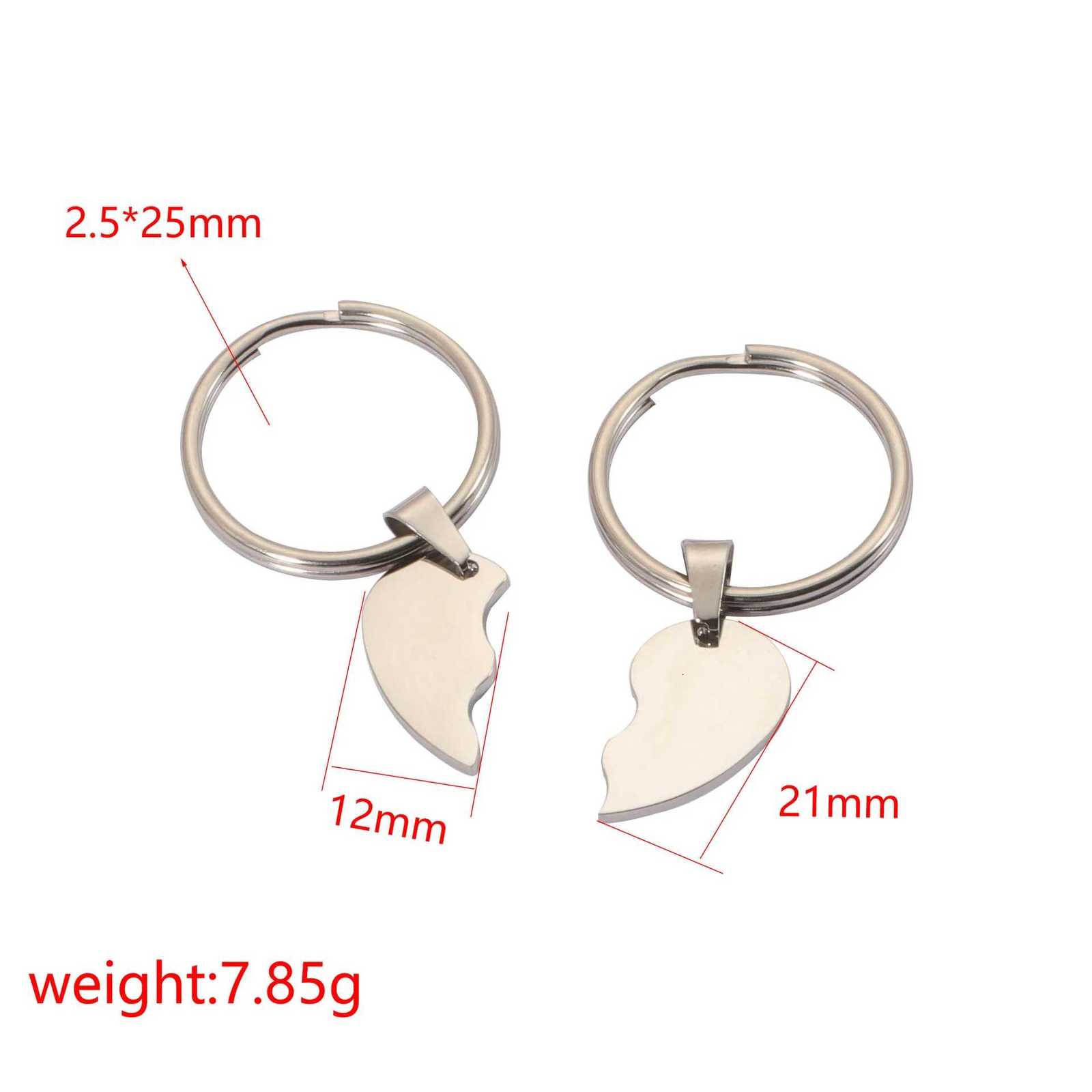 10 pairs lot Broken Heart Pendant Key Chains for Women Couple Street Style Fashion Jewelry Bag Pendant Gift G250802