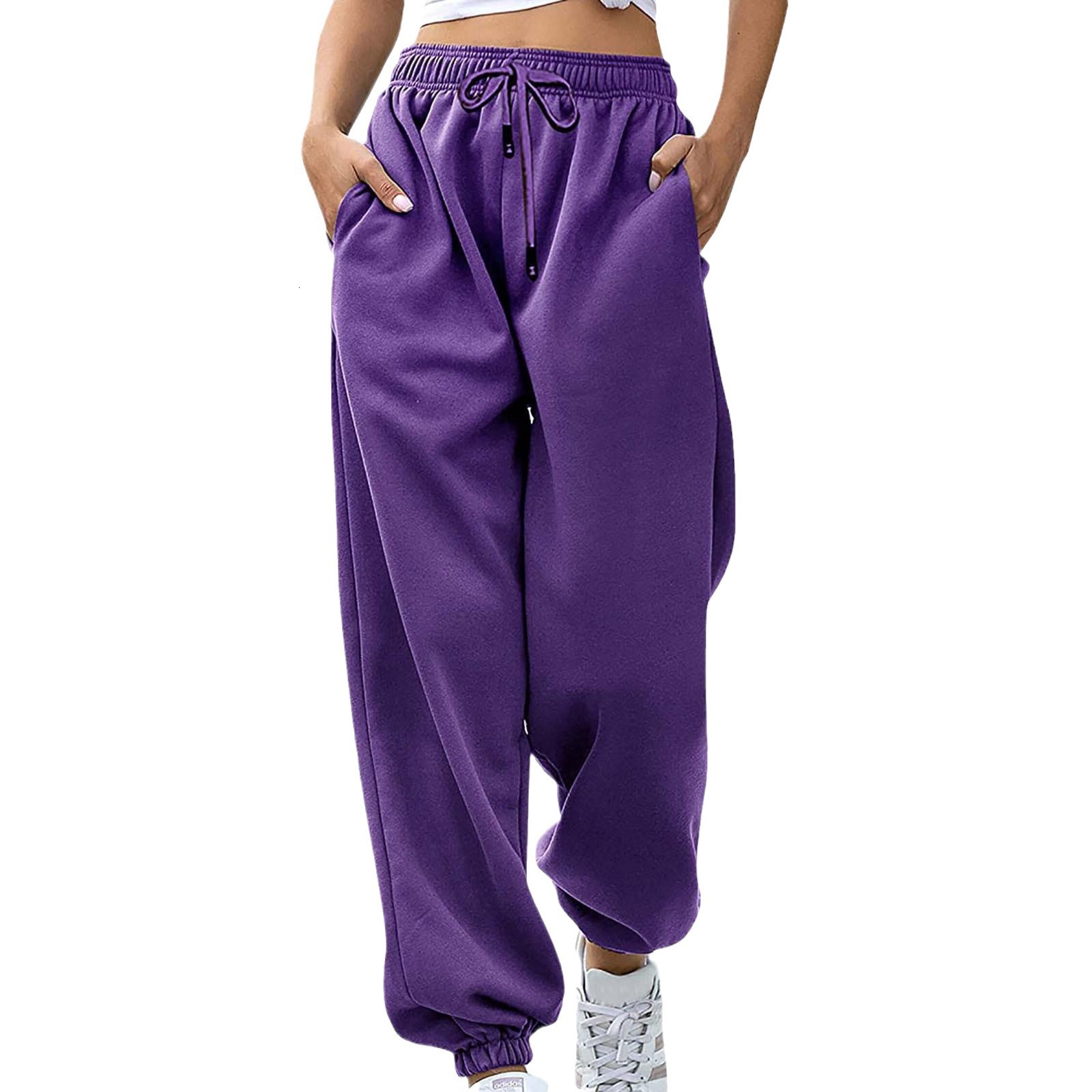 Free shipping designer 2023 Autumn Winter New Women Loose Casual Sports Drawstring WideLeg Jogger Pants High quality clothing