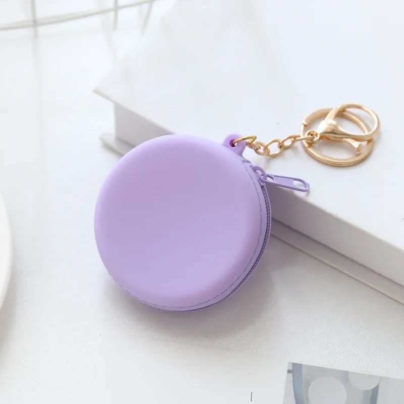Korea Cute Coin Wallet Case Round Silicone Girl Kids Coin Bag Small Women Girls Key Bag Mini Headset Bag Purse Kid Gift G250802