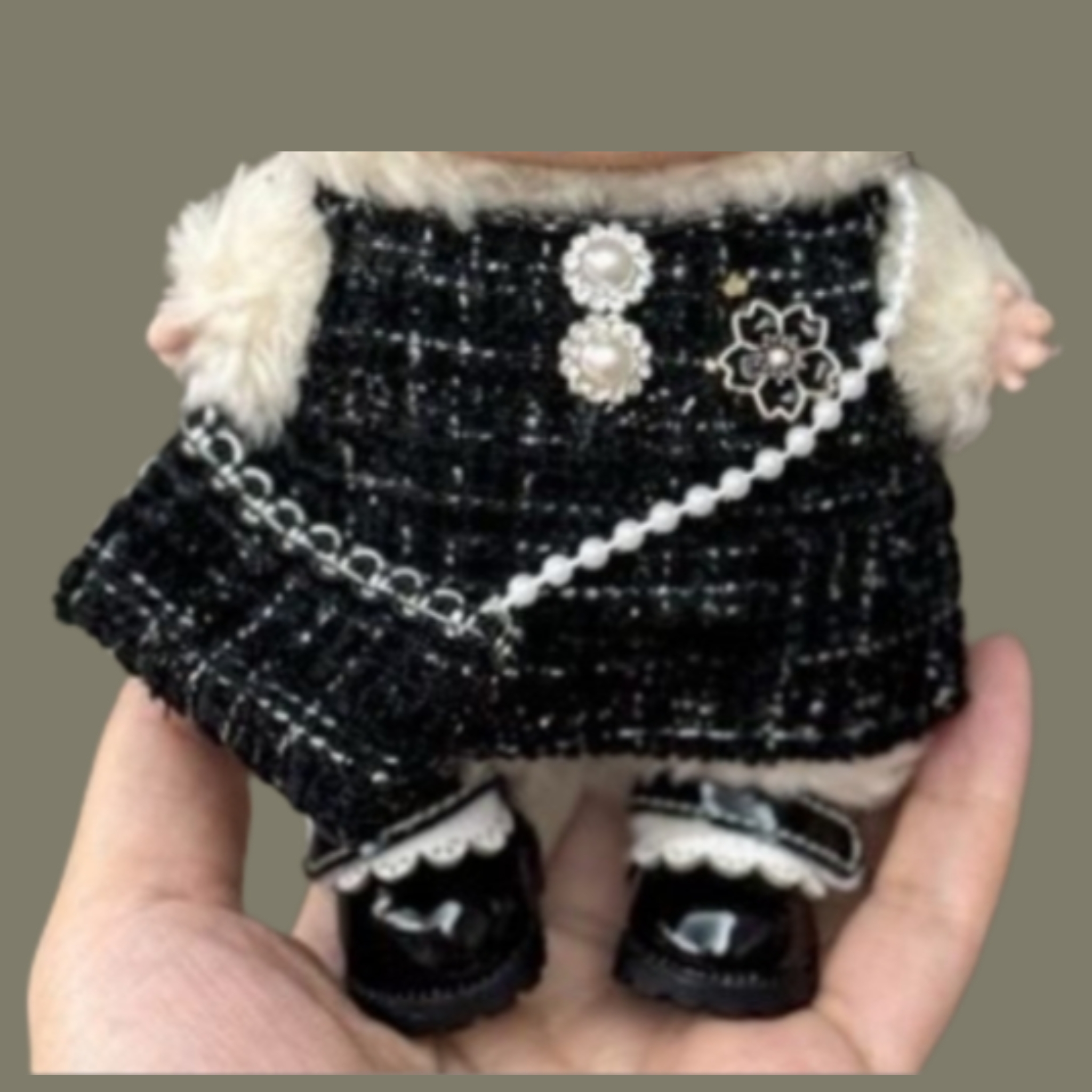 17cm Doll's Adorable Dress - up Casual Outfit Set: Skirt and Clothing for Plush Dolls