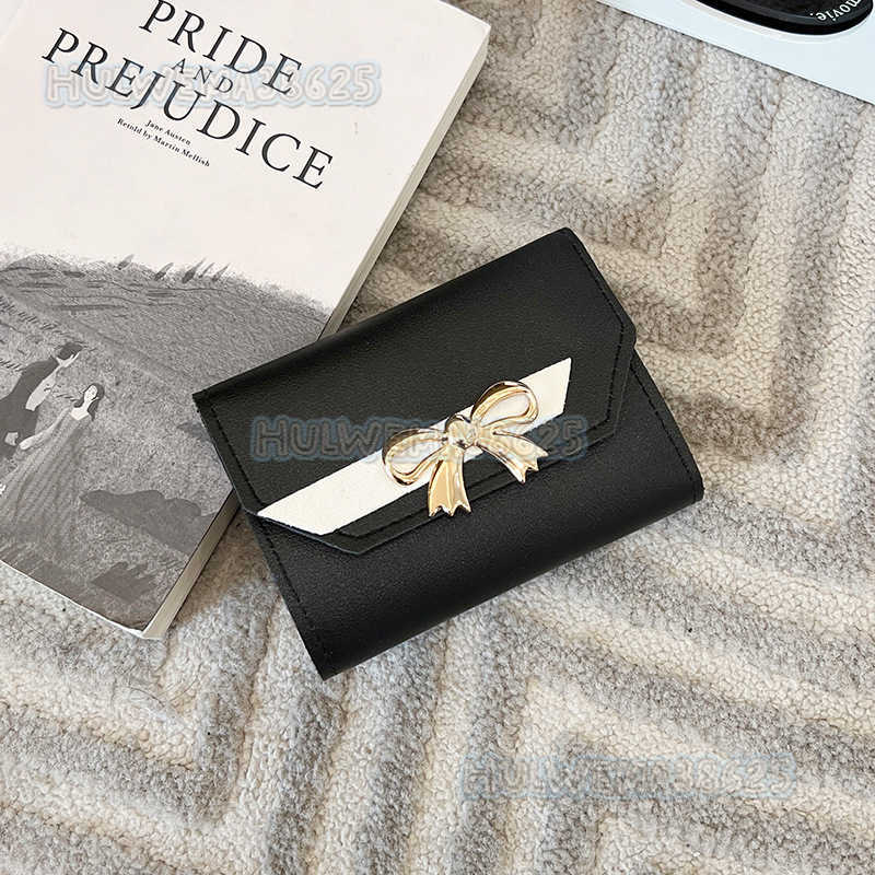 Womens Short Wallet 2025 New Fashion Simple Handbag Bow Decoration Multi Card Wallet Hair H250804