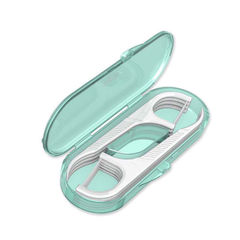 10ct Portable Box Disposable Toothpicks Dental Floss Picks