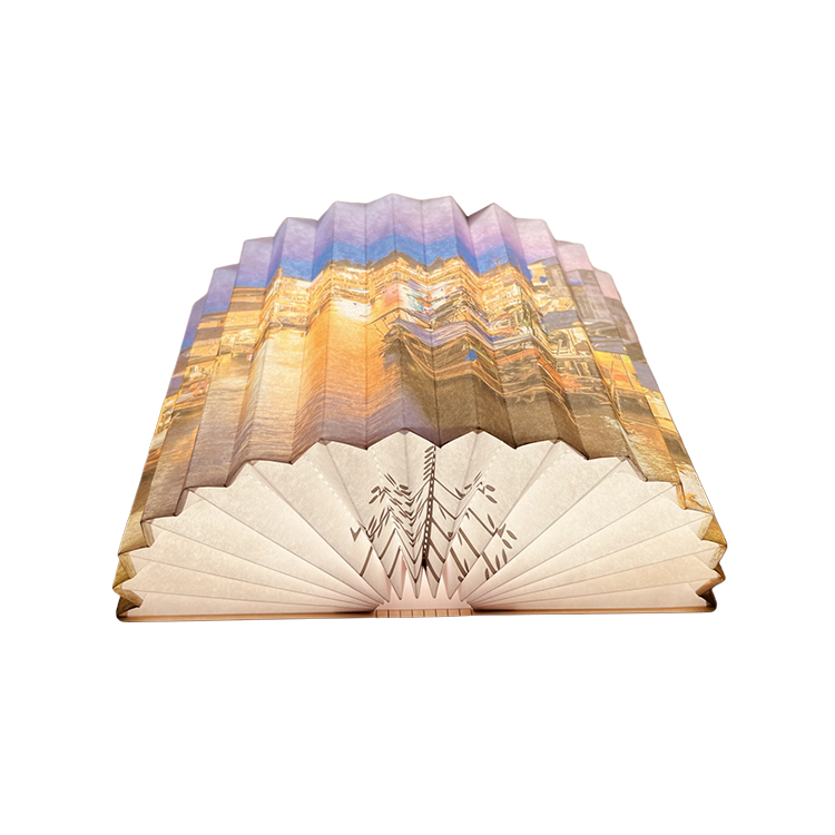 Creative Screen Book Lamp with Custom Folding Design - Ancient Style Table Light for Bedside Use