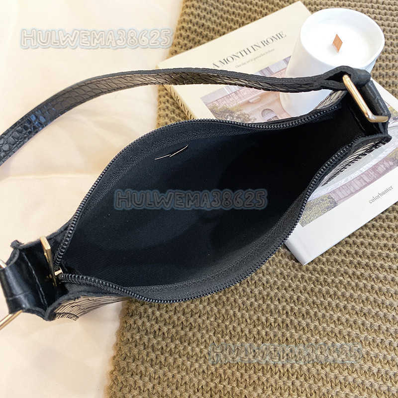 2025 New Womens Bag Underarm Shoulder Bag Fashionable Ladies Crocodile Pattern Small Square Bag H250804