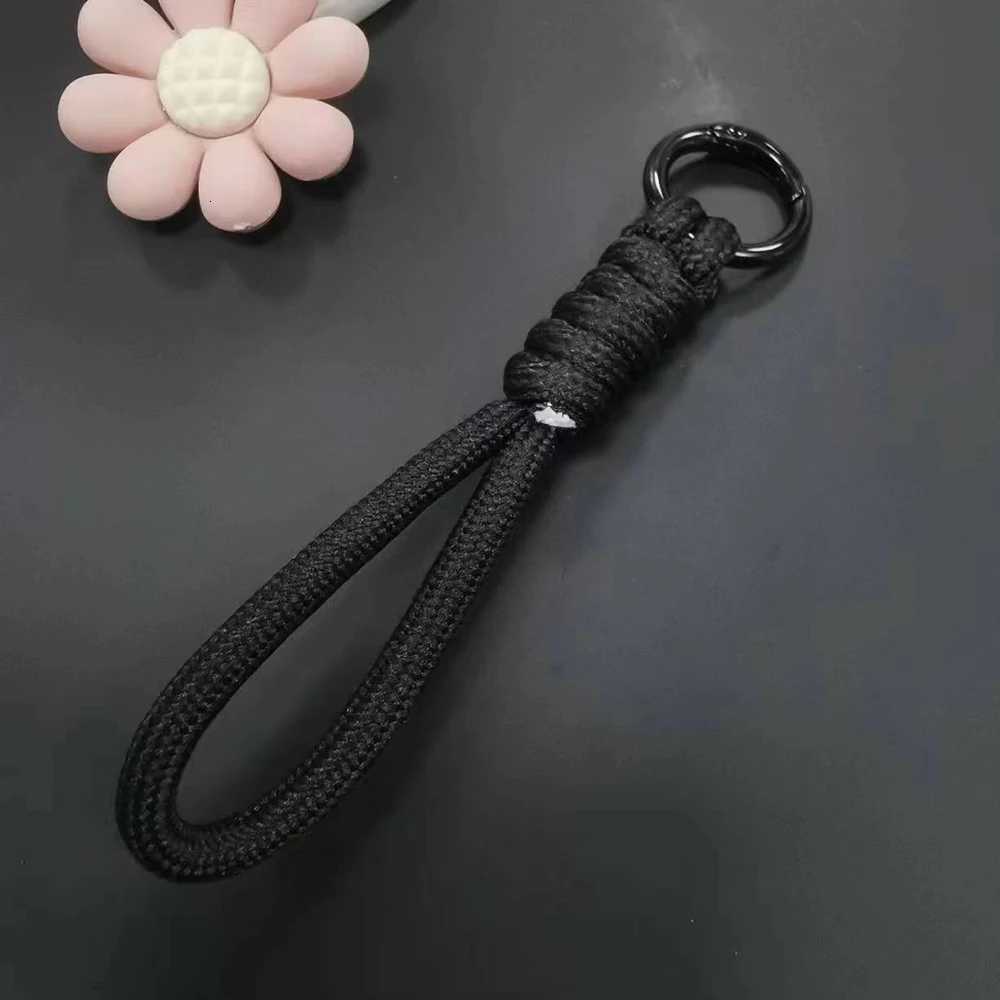 12cm Braided Woven Paracord Keychain Wrist Rope Phone Case Anti-lost Rope Strap Key Ring Tactical Survival Tool Backpack Buckle G250802