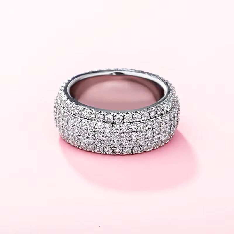 Elegant Black Onyx Trimmings Diamond Accent Band - Trendy Party Fave