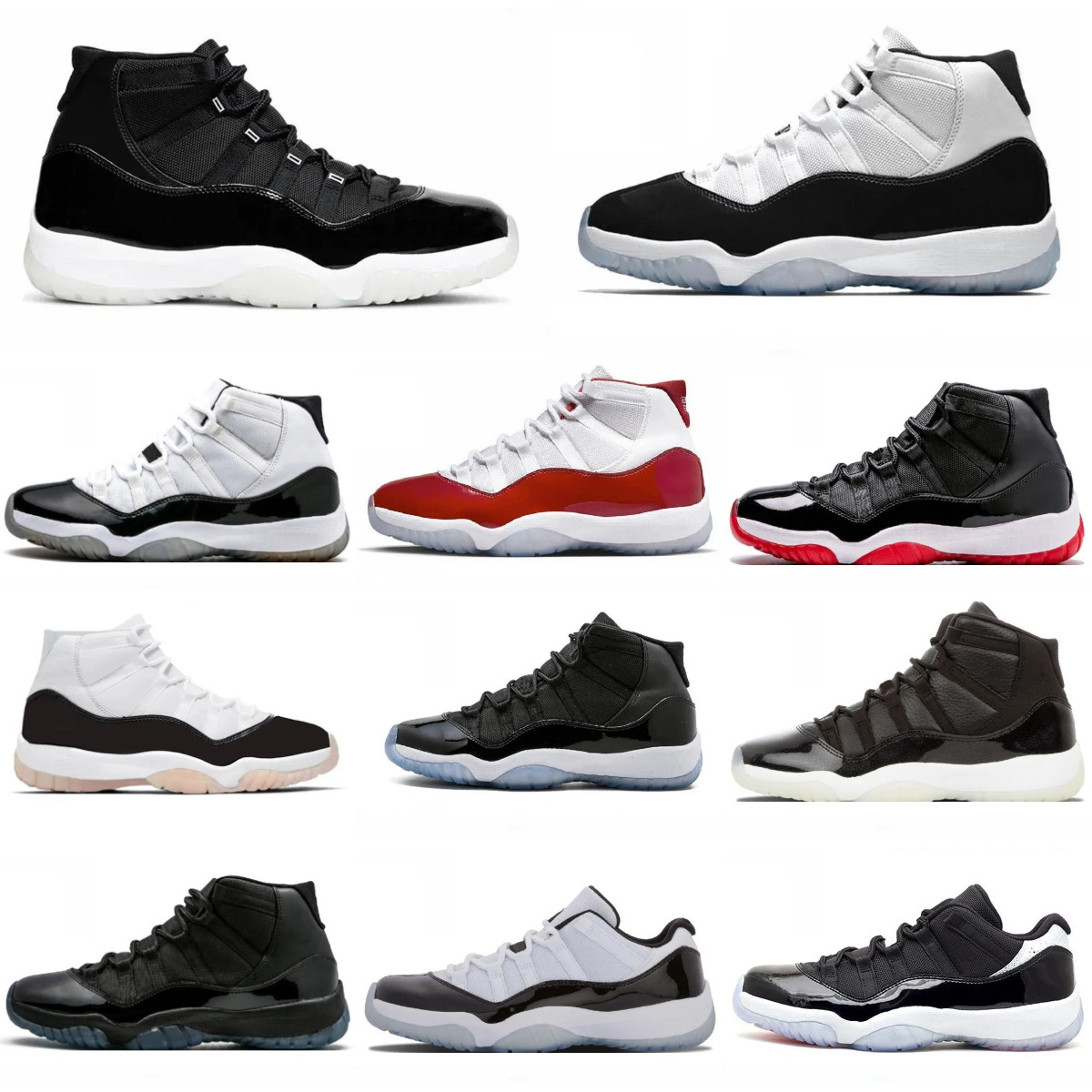J11 Basketball Sports Shoes 11 11s Bred Velvet Gold Sail Cherry Midnight Navy Space Jam Cool Cement Grey Unc Gamma Blue Space Olive Men Women Trainer Outdoor Sneakers