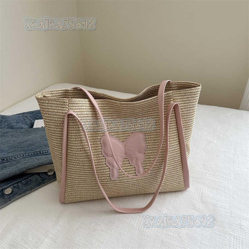 2025 New Summer Casual Aesthetic Large Capacity Simple Handbag Womens Personality Trendy Shoulder Tote Bag H250804