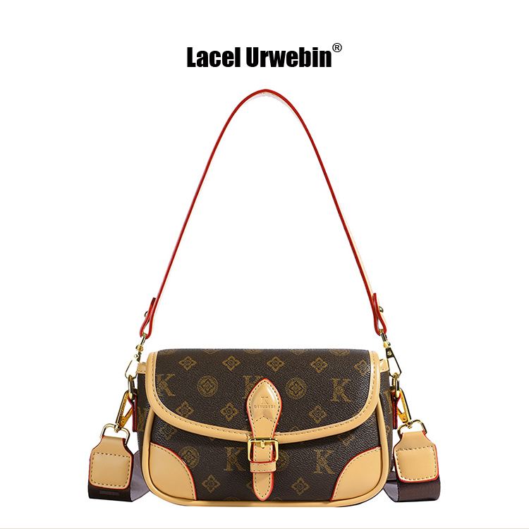 Women's bag new temperament, splicing print niche explosive versatile wallet punch-free shoulder strap fashionable shoulder bag2025
