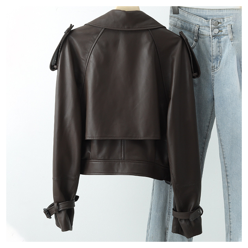 Hot selling American street retro high-end leather jacket short jacket