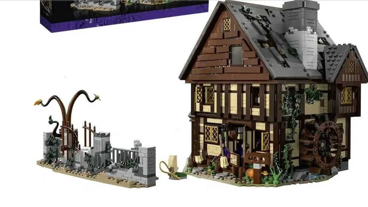 MOC 21341 Halloween Hocus Pocused Witch Sanderson House Building Sisters Cottage Blocks Set Bricks Toy For Children Gifts XJ260617