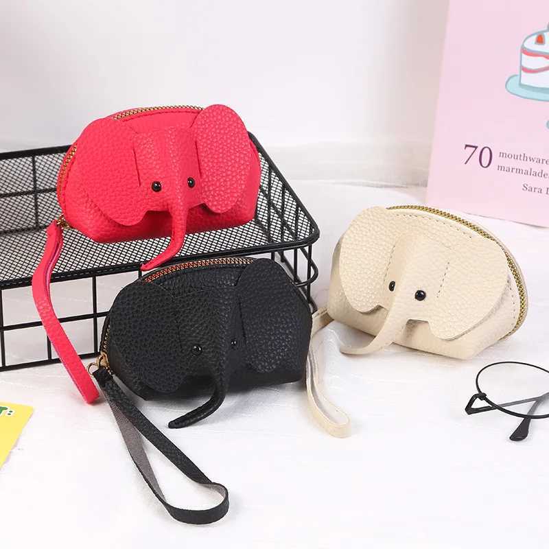 Creative Cute Elephant Clutch Bag Lipstick Change Bag PU Leather Lady Compact G250802
