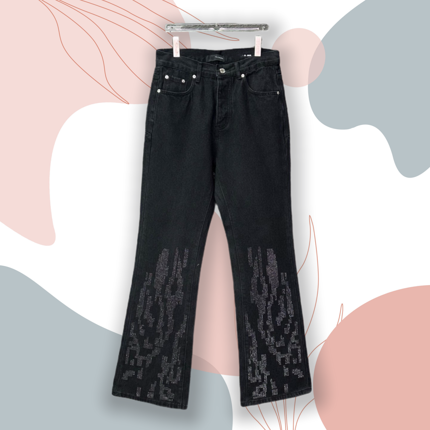 Chic Casual Male Attire - Durable Designer Jean Shorts with Exclusive Decorative Elements