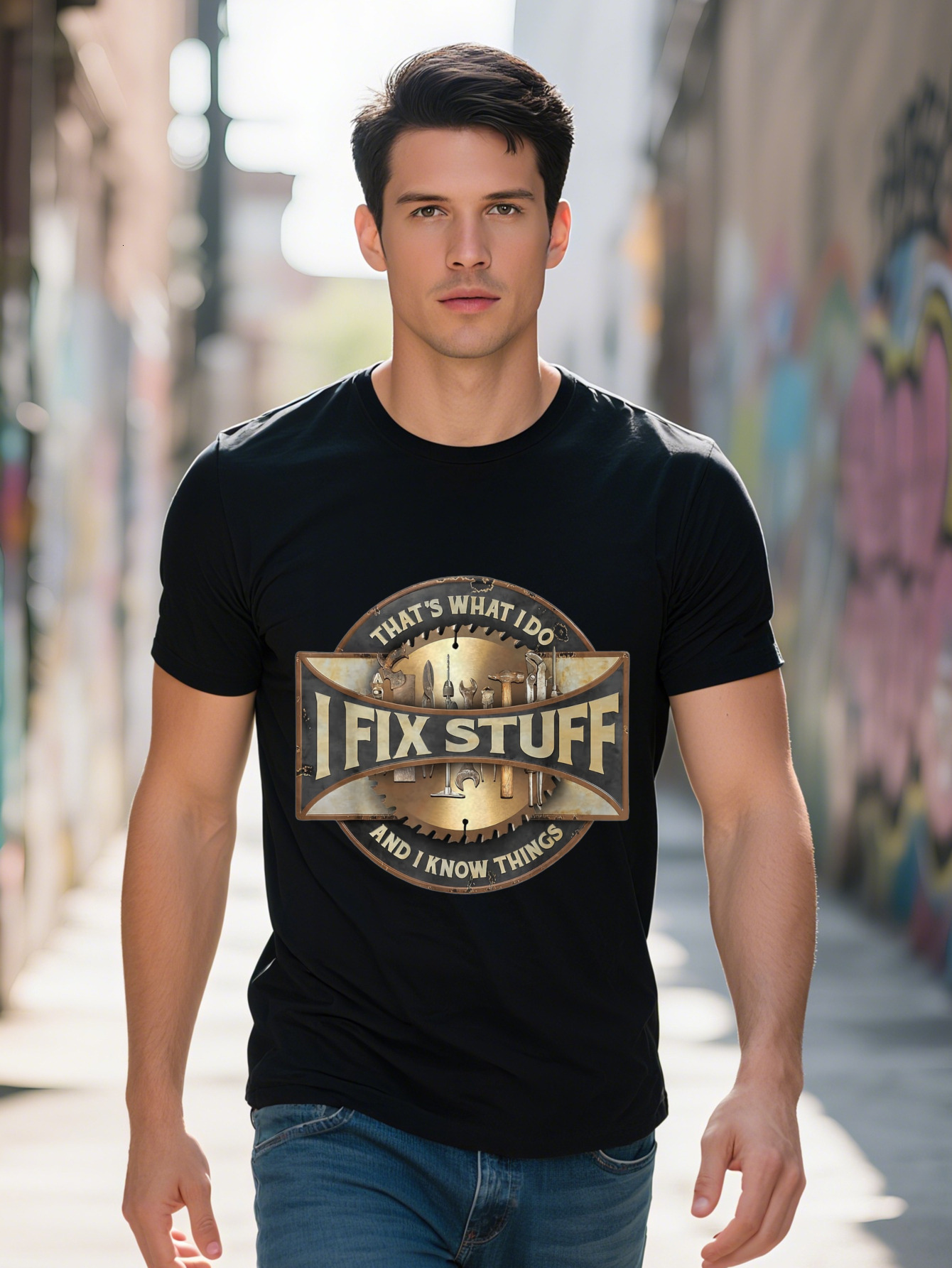 100% Cotton T-shirt NEW That's What Do Fix Stuff And I Know Things Funny Men Tee T Shirt 19dcd