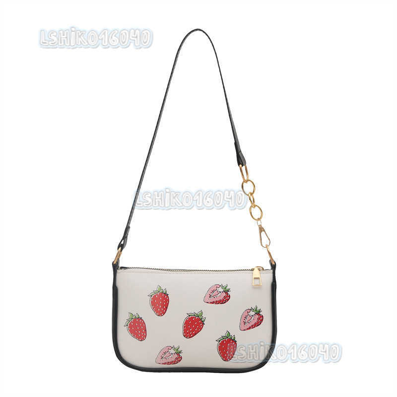 Womens Fashion Simple Trendy Strawberry Handbag 2025 New Pu Texture Underarm Crossbody Bag H250804 Z260124