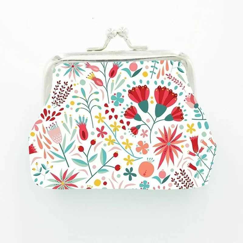 New Leather Coin Purse Women Floral Mini Change Purses Kids Coin Pocket Wallets Earphone Key Card Holder Wallet Bag Pouch G250802
